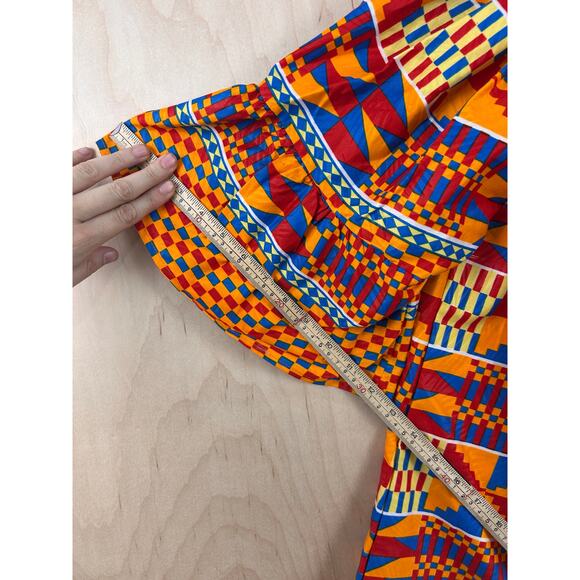 Colorful Geometric Print Off Shoulder Top Women’s 1X Festival Boho - Picture 3 of 9